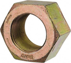 Value Collection - 1-3/8 - 12 UN Steel Right Hand Hex Nut - 2-1/16" Across Flats, 1-11/64" High, Zinc Yellow Dichromate Finish - Exact Tool & Supply