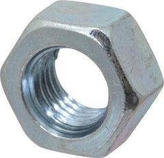 Value Collection - 5/16-24 UNF Steel Right Hand Hex Nut - 1/2" Across Flats, 17/64" High, Zinc-Plated Finish - Exact Tool & Supply