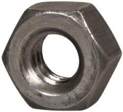 Value Collection - 1/4-20 UN Steel Right Hand Hex Nut - 7/16" Across Flats, 7/32" High, Uncoated - Exact Tool & Supply