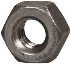 Value Collection - 1/4-20 UN Steel Right Hand Hex Nut - 7/16" Across Flats, 7/32" High, Uncoated - Exact Tool & Supply