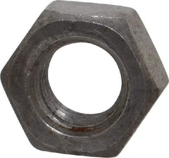 Value Collection - 7/16-14 UNC Steel Right Hand Hex Nut - 11/16" Across Flats, 3/8" High, Uncoated - Exact Tool & Supply