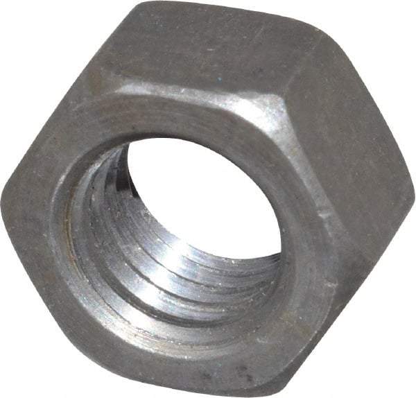Value Collection - 1/2-13 UNC Steel Right Hand Hex Nut - 3/4" Across Flats, 7/16" High, Uncoated - Exact Tool & Supply