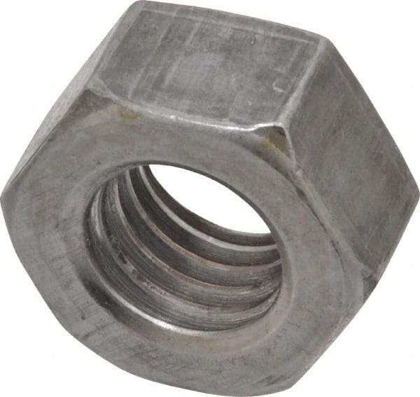 Value Collection - 9/16-12 UN Steel Right Hand Hex Nut - 7/8" Across Flats, 31/64" High, Uncoated - Exact Tool & Supply