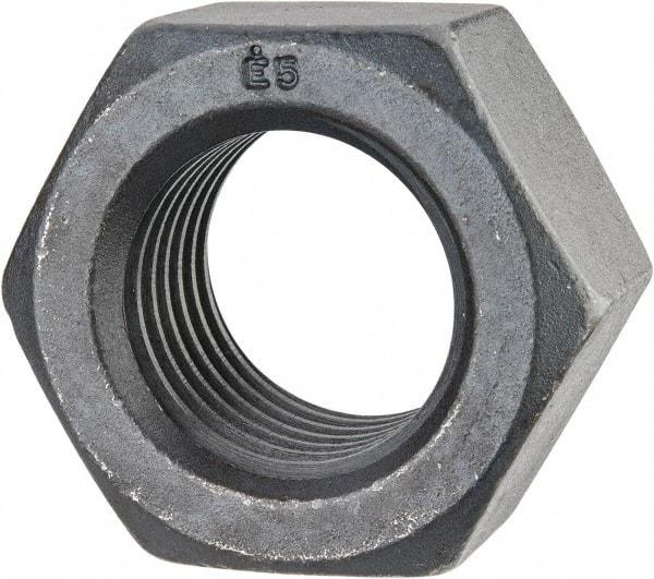 Value Collection - 1-5/8 - 5-1/2 UNC Steel Right Hand Hex Nut - 2-7/16" Across Flats, 1-25/64" High, Uncoated - Exact Tool & Supply