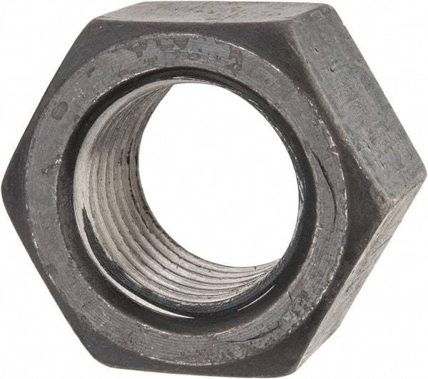Value Collection - 1-7/8 - 5 UN Steel Right Hand Hex Nut - 2-3/4" Across Flats, 1-3/4" High, Uncoated - Exact Tool & Supply