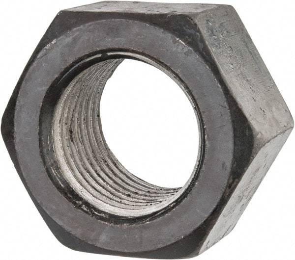 Value Collection - 2-1/4 - 4-1/2 UNC Steel Right Hand Hex Nut - 3-3/8" Across Flats, 1-55/64" High, Uncoated - Exact Tool & Supply