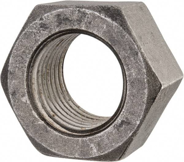 Value Collection - 2-1/2 - 4 UNC Steel Right Hand Hex Nut - 3-3/4" Across Flats, 2-9/64" High, Uncoated - Exact Tool & Supply