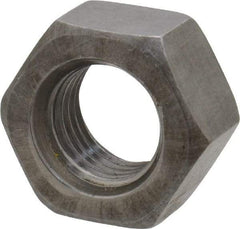 Value Collection - 7/16-20 UN Steel Right Hand Hex Nut - 11/16" Across Flats, 3/8" High, Uncoated - Exact Tool & Supply