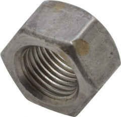Value Collection - 1/2-20 UNF Steel Right Hand Hex Nut - 3/4" Across Flats, 7/16" High, Zinc Clear Finish - Exact Tool & Supply