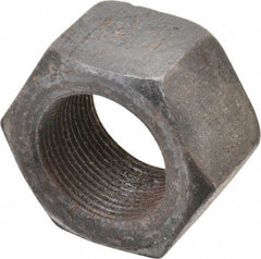Value Collection - 1-1/2 - 12 UNF Steel Right Hand Hex Nut - 2-1/4" Across Flats, 1.2813" High, Uncoated - Exact Tool & Supply