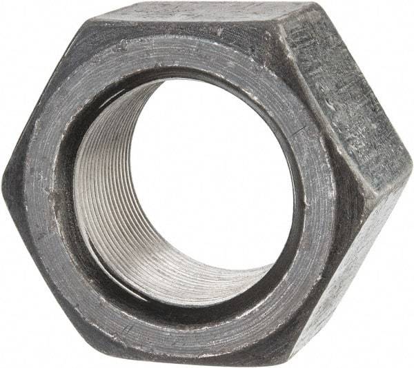 Value Collection - 1-7/8 - 12 UN Steel Right Hand Hex Nut - 2-3/4" Across Flats, 1-3/4" High, Uncoated - Exact Tool & Supply