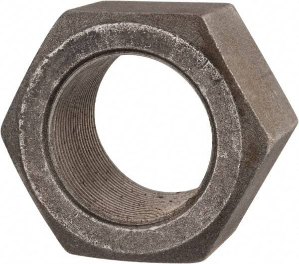 Value Collection - 2-12 UN Steel Right Hand Hex Nut - 3" Across Flats, 1-23/32" High, Uncoated - Exact Tool & Supply