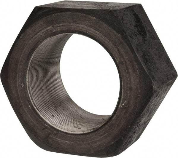 Value Collection - 3-12 UN Steel Right Hand Hex Nut - 4-1/2" Across Flats, 2-37/64" High, Uncoated - Exact Tool & Supply