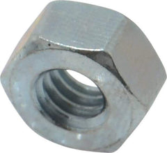 Value Collection - 1/4-20 UNC Steel Left Hand Hex Nut - 7/16" Across Flats, 7/32" High, Uncoated - Exact Tool & Supply