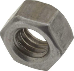 Value Collection - 5/16-18 UNC Steel Left Hand Hex Nut - 1/2" Across Flats, 17/64" High, Uncoated - Exact Tool & Supply