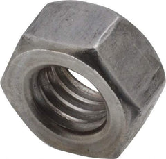 Value Collection - 7/16-14 UNC Steel Left Hand Hex Nut - 11/16" Across Flats, 3/8" High, Uncoated - Exact Tool & Supply