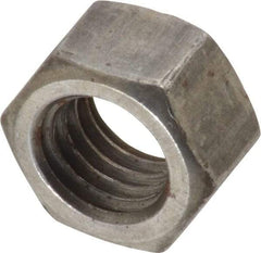 Value Collection - 1/2-13 UNC Steel Left Hand Hex Nut - 3/4" Across Flats, 7/16" High, Uncoated - Exact Tool & Supply