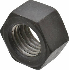 Value Collection - 1-8 UNC Steel Left Hand Hex Nut - 1-1/2" Across Flats, 55/64" High, Uncoated - Exact Tool & Supply