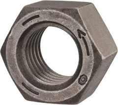 Value Collection - 1-1/8 - 7 UNC Steel Left Hand Hex Nut - 1-11/16" Across Flats, 31/32" High, Uncoated - Exact Tool & Supply