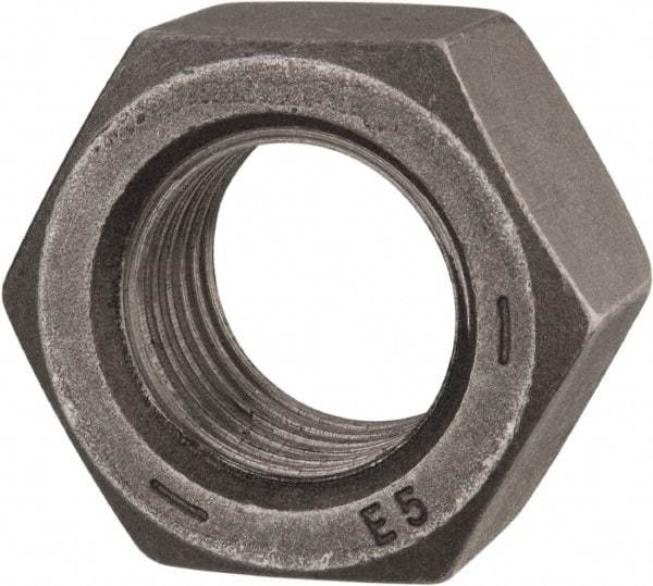 Value Collection - 1-1/4 - 7 UNC Steel Left Hand Hex Nut - 1-7/8" Across Flats, 1-1/16" High, Uncoated - Exact Tool & Supply