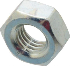 Value Collection - M10x1.50 Metric Coarse Steel Right Hand Hex Nut - 17mm Across Flats, 8mm High, Zinc-Plated Finish - Exact Tool & Supply