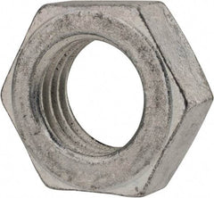 Value Collection - 1-1/8 - 7 UN Steel Right Hand Hex Jam Nut - 2-1/4" Across Flats, 27/32" High, Zinc-Plated Finish - Exact Tool & Supply