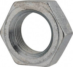 Value Collection - 1-1/8 - 12 UNF Steel Right Hand Hex Jam Nut - 1-11/16" Across Flats, 39/64" High, Zinc Clear Finish - Exact Tool & Supply