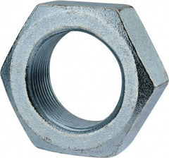 Value Collection - 1-1/2 - 12 UN Steel Right Hand Hex Jam Nut - 2-1/4" Across Flats, 27/32" High, Zinc-Plated Finish - Exact Tool & Supply