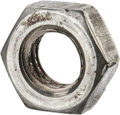 Value Collection - 5/16-18 UNC Steel Left Hand Hex Jam Nut - 1/2" Across Flats, 3/16" High, Uncoated - Exact Tool & Supply