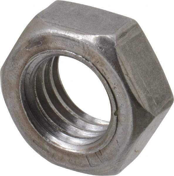 Value Collection - 1/2-13 UNC Steel Left Hand Hex Jam Nut - 3/4" Across Flats, 5/16" High, Uncoated - Exact Tool & Supply