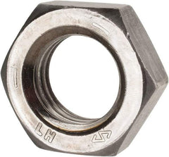 Value Collection - 1-8 UNC Steel Left Hand Hex Jam Nut - 1-1/2" Across Flats, 35/64" High, Uncoated - Exact Tool & Supply