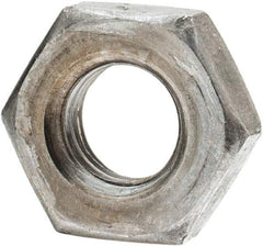 Value Collection - 1/4-28 UNF Steel Left Hand Hex Jam Nut - 7/16" Across Flats, 5/32" High, Uncoated - Exact Tool & Supply