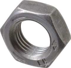 Value Collection - 3/8-24 UNF Steel Left Hand Hex Jam Nut - 9/16" Across Flats, 7/32" High, Uncoated - Exact Tool & Supply