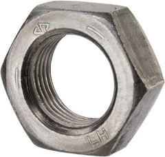 Value Collection - 3/4-16 UNF Steel Left Hand Hex Jam Nut - 1-1/8" Across Flats, 27/64" High, Uncoated - Exact Tool & Supply