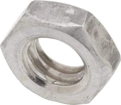 Value Collection - 5/16-18 UNC Steel Right Hand Hex Jam Nut - 1/2" Across Flats, 3/16" High, Uncoated - Exact Tool & Supply