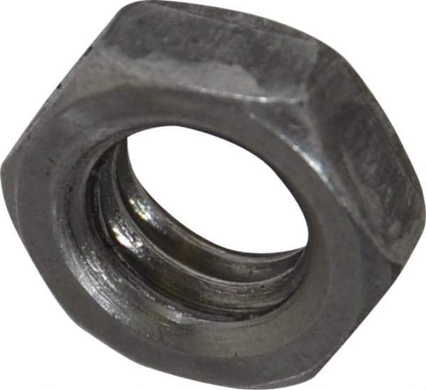Value Collection - 3/8-16 UNC Steel Right Hand Hex Jam Nut - 9/16" Across Flats, 0.2188" High, Uncoated - Exact Tool & Supply