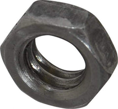 Value Collection - 3/8-16 UNC Steel Right Hand Hex Jam Nut - 9/16" Across Flats, 0.2188" High, Uncoated - Exact Tool & Supply