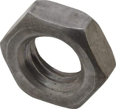 Value Collection - 7/16-14 UNC Steel Right Hand Hex Jam Nut - 11/16" Across Flats, 1/4" High, Uncoated - Exact Tool & Supply