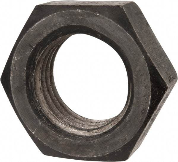 Value Collection - 1-1/2 - 6 UNC Steel Right Hand Hex Jam Nut - 2-1/4" Across Flats, 0.8438" High, Uncoated - Exact Tool & Supply