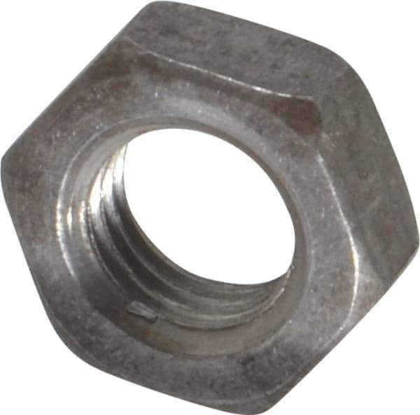 Value Collection - 5/16-24 UNF Steel Right Hand Hex Jam Nut - 1/2" Across Flats, 3/16" High, Uncoated - Exact Tool & Supply