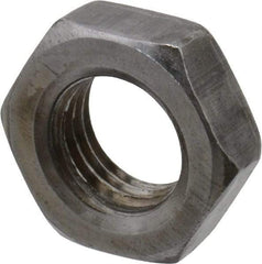 Value Collection - 7/16-20 UNF Steel Right Hand Hex Jam Nut - 11/16" Across Flats, 3/4" High, Uncoated - Exact Tool & Supply