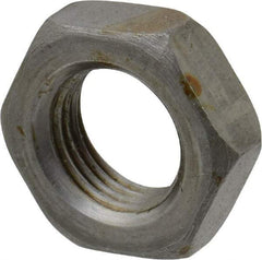 Value Collection - 9/16-18 UN Steel Right Hand Hex Jam Nut - 7/8" Across Flats, 5/16" High, Uncoated - Exact Tool & Supply