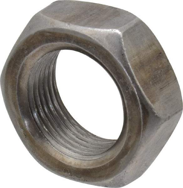 Value Collection - 1-14 UNF Steel Right Hand Hex Jam Nut - 1-1/2" Across Flats, 0.5469" High, Uncoated - Exact Tool & Supply