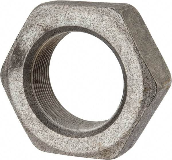 Value Collection - 2-12 UNF Steel Right Hand Hex Jam Nut - 3" Across Flats, 1-3/32" High, Uncoated - Exact Tool & Supply