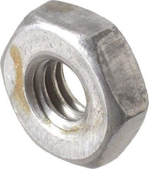 Value Collection - 1/4-20 UNC Steel Right Hand Heavy Hex Jam Nut - 1/2" Across Flats, 11/64" High, Uncoated, 2B Class of Fit - Exact Tool & Supply