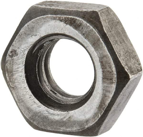 Value Collection - 5/16-18 UNC Steel Right Hand Heavy Hex Jam Nut - 9/16" Across Flats, 13/64" High, Uncoated, 2B Class of Fit - Exact Tool & Supply