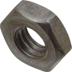 Value Collection - 3/8-16 UNC Steel Right Hand Heavy Hex Jam Nut - 11/16" Across Flats, 15/64" High, Uncoated, 2B Class of Fit - Exact Tool & Supply