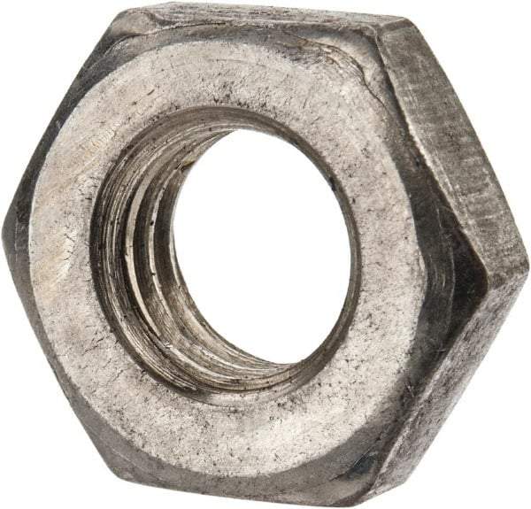 Value Collection - 7/16-14 UNC Steel Right Hand Heavy Hex Jam Nut - 3/4" Across Flats, 1/4" High, Uncoated, 2B Class of Fit - Exact Tool & Supply