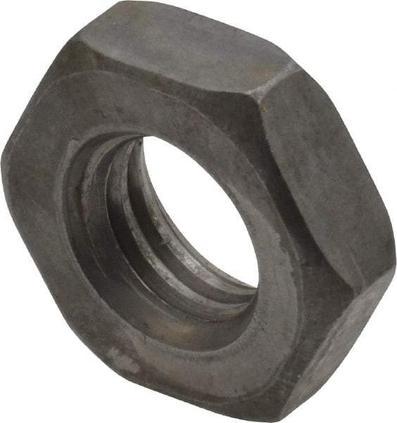 Value Collection - 1/2-13 UNC Steel Right Hand Heavy Hex Jam Nut - 7/8" Across Flats, 19/64" High, Uncoated, 2B Class of Fit - Exact Tool & Supply