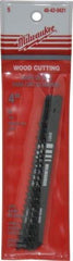 Milwaukee Tool - 4" Long, 6 Teeth per Inch, High Carbon Steel Jig Saw Blade - Toothed Edge, 0.2813" Wide x 0.065" Thick, U-Shank - Exact Tool & Supply